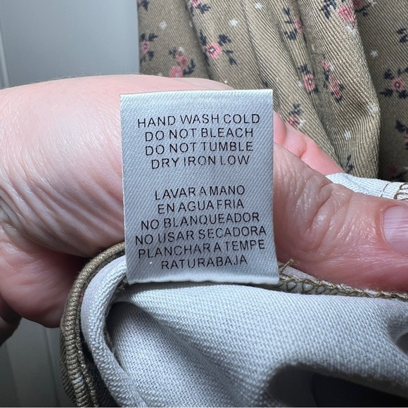 Aureum Olive Ditsy Floral Zip Front Utility Romper Playsuit Boxy Fit Sz S - Picture 7 of 9